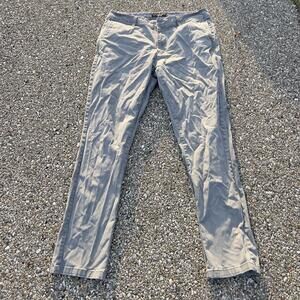 Nickel & Iron Pants Mens 34x32 Gray Chino Regular Fit Canvas Casual Flat Front